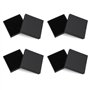 YUDAWN Lot de 4 boîtes à bijoux en carton kraft mat - Petites boîtes cadeaux - En papier noir - Avec mousse - Pour colliers