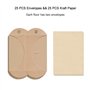 25 x Rétro Papier Kraft avec Vintage Enveloppe, Hotipine Carte de Voeux Carte Postale sacs de fête pour le mariage anniversairen