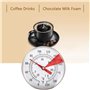 INRIGOROUS Lot de 2 thermomètres à lait en acier inoxydable avec clips et sonde pour café, confiture et moussage liquide