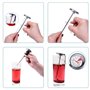 INRIGOROUS Lot de 2 thermomètres à lait en acier inoxydable avec clips et sonde pour café, confiture et moussage liquide