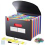 MQVXT Trieur A4 / Range Document Bureau - 24 Pochettes Plastique Classement Extensible Accordéon Organiseur