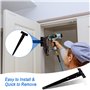 Charniere Porte Lourde 2 Pcs, Charnières en T 12 Pouces, Charnière de Porte de Garage Robustes, Charnière en T Noires avec Vis,