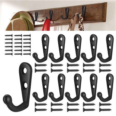 30 Pièces Crochet de Manteau Métal Crochets de Patères Manteau de Porte
