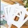 BUENTYA 10 PCS A3 Passe Partout en Papier Cadre Photo Carton DIY Passe-Partout Blanc Passe Partout Dessin Carré Passe Partout En