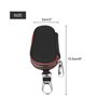Qiilu Porte-clés Sac en Cuir PU Coque de Protection Clé pour Voiture Cas clé Télécommande Clé(Noir)