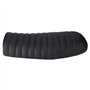 Qiilu Moto Siège, PU En Cuir Vintage Café Racer Siège Plat Moto Selle pour CG125 GN CG CB400SS