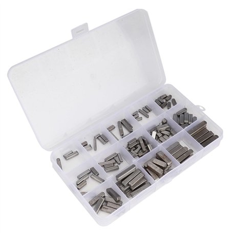 140pcs Assortiment de Clavettes 8mm 10mm 12mm 16mm 20mm 25mm 30mm Ronde de Frappe Clé de Plume Terminée Jeu de Clés d'arbre d'En