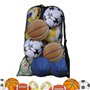 DECARETA 72cm*100cm Sac pour Ballon de Basket Foot Grande Capacité Filet Rangement Ballon avec Bandoulière Sacs et Filets de Bal