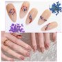 Guyode 5 Pièces Fleurs Séchées 3d pour Nail Art Decoration Ongles Nail Art 5 Couleurs Deco Ongle D'autocollants L'art des Ongles
