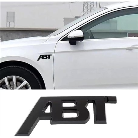 GEFIRE ABT 3D Metal Lineautocollant Voiture Tête Emblème Badge Chrome Autocollant Décoration Emblèmes Auto