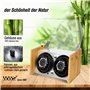 Watch Winder Smith Remontoir en bambou pour 2 grandes montres automatiques pour homme, Naturel.