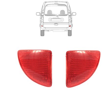 ATU Réflecteur Pare-Choc Arrière Gauche & Droit (Paire) compatible pour R.e.n.a.u.l.t Kangoo 2002-2008