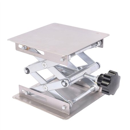 Laboratoire scientifique Kalolary Jack-100 x 100mm en acier inoxydable Lab Stand Table Table Scissor Lab-Lift Lifter pour l'expé