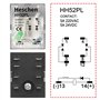 Heschen Gereral - Relais de puissance HH52P-L - Bobine 6 VDC - 5 A 240 VAC/28 VDC DPDT - Bornes à 8 broches - Indicateur LED
