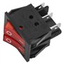 Heschen interrupteur à bascule double on-off 6 bornes lumière rouge 16 A 250 V c.a. lot de 2