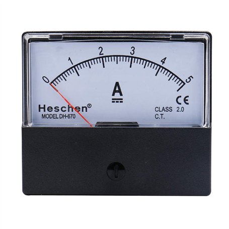 Heschen Ampèremètre DH-670 DC 0-5A Classe 2.0 Certifié CE