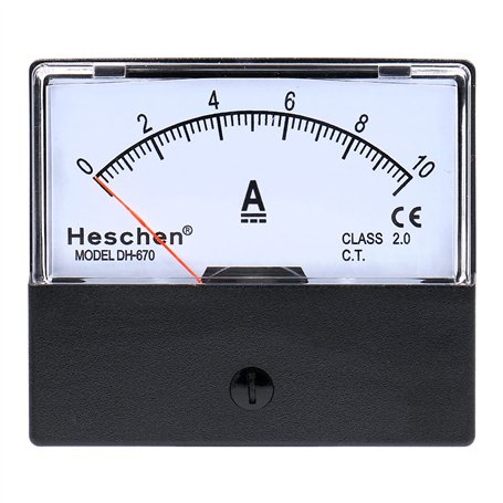 Heschen Panneau simple montée d'électricité au mètre Ampèremètre testeur DH 670 DC 10 A Class 2.0