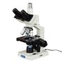 OMAX Microscope à composés trinoculaires à LED 40x-2500x avec platine mécanique à double couche