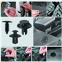 Lemiyoo Lot de 60 boulons universels pour capot de voiture, clips de fixation, rivets en plastique, vis taraudeuses à tête hexag