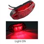 Futheda 4 pcs Rouge IP65 12 V/24 V Ovale LED latérales Feux de gabarit Avant Feux arrière Lampes Universel Indicateur de Positio