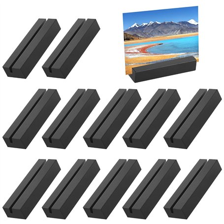 12 Pièces Porte Carte Bois Bois Naturel Support Photo Carte Porte Menu Mariage en Support Porte-Cartes de Menu Porte Photo Suppo