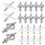Mynoozi 200 Pcs Fixations pour Plaques de Plâtre (50 Blanc+50 Gris Chevilles+100 Vis)