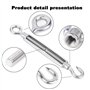 WiMas Lot de 5 tendeurs de fil à boucle tournante en acier inoxydable M8 réglables en forme de crochet et corde à œil