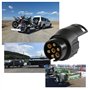 LIHAO Remorque Adaptateur Prise, Accessoires Universels, Adaptateur de Remorquage Imperméable 7 Broches vers 13 Broches Compatib