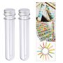 BUYGOO 15 pièces Tubes à essai Transparents 40 ML Tubes à Feuille autocollante Bien scellés Boîte de Stockage pour Bonbons/Bonbo