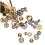FOCCTS 100g Steampunk Engrenages en Métal Pendentif Cogs Steampunk pour Bijoux Artisanat 7-30mm