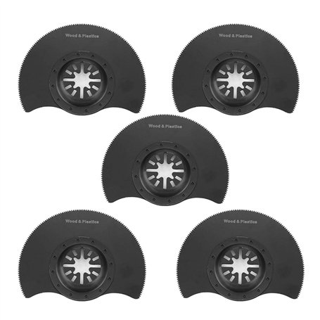 5 pièces lames de scie circulaire universelles oscillantes multi-outils ensemble d'accessoires pour plastique bois métal souple