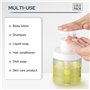 Lulupack 250ml Distributeurs de Savon à Pompe pour Shampooing, Après Shampooing,Bouteilles de Douche Rechargeables à Large Goulo