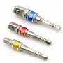 WOLOVO Lot de 3 adaptateurs de douilles à choc pour tourne-écrous 1/4", 3/8" et 1/2"
