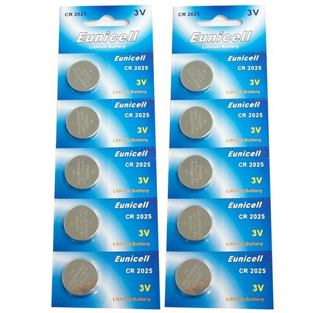 10 x CR2025 DL2025 BR2025 KCR2025 piles Lithium pour lunettes 3D [Camera]