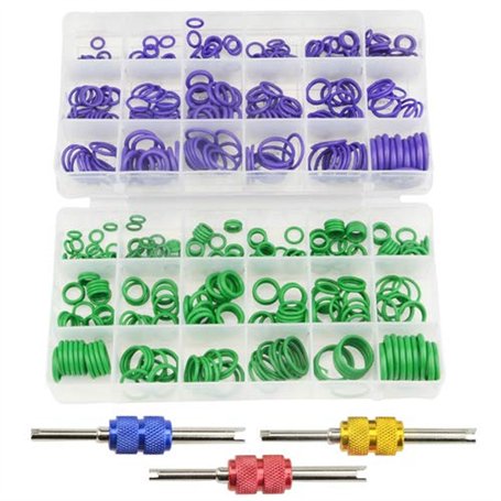 WMYCONGCONG Kit de joints toriques en caoutchouc pour compresseur de climatisation de voiture 18 tailles avec outil de retrait d