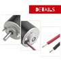 WMYCONGCONG Moteur à aimant permanent DC 12/24V 30W haute vitesse CW/CCW (12 V CC 3500 tr/min) et support de montage pour motoré