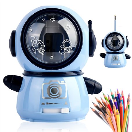 Nizirioo Taille-crayon électrique pour enfants : taille-crayon entièrement automatique