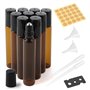 Lot de 10 bouteilles en verre roll-on vides de 10 ml pour huile essentielle
