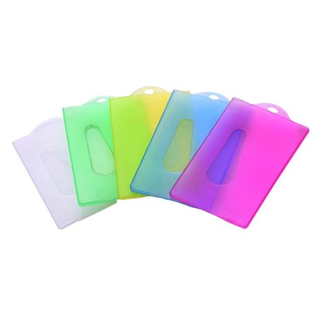 Toyvian 20pcs Plastique Titulaire de la Carte Titulaire Manchon pour Carte d'identité Carte de crédit Carte de Bus Cartes d'étud