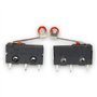 Lot de 10 micro-interrupteurs de fin de course avec levier à rouleau - Bouton de fermeture - Interrupteur de porte - Fenêtre - A