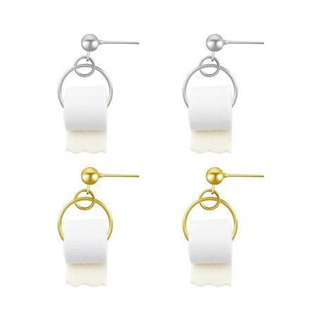 SLEEKEE 2 Paires De Boucles d'oreilles en Papier Toilette