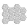 Lot de 10 Tableaux en Liège Hexagonaux - Mémo en Feutre - Affichage Autocollant - Décoration Murale pour Intérieur et Bureau