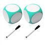NyxSeat Lot de 2 cubes d'exercice de fitness avec 2 marqueurs pour tableau blanc