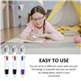 Lot de 8 Stylos à Bille Multicolores 4 en 1 - Multifonction Avec Porte-clé et Outils
