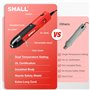 SHALL Mini pistolet thermique, pistolet à air chaud portable avec buse réflectrice et support pliable, 230 °C/400 °C, pour trava