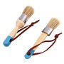 ANCLLO Lot de 2 pinceaux de peinture à la craie et à la cire pour meubles, outils de peinture et d'épilation à la cire, pinceaux