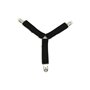Tiardey 4Pcs Noir Lastique Drap de Lit Bretelles Triangle Drap de Lit Sangles Attaches Ensemble avec Pinces de Pinces Robustes p