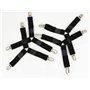 Tiardey 4Pcs Noir Lastique Drap de Lit Bretelles Triangle Drap de Lit Sangles Attaches Ensemble avec Pinces de Pinces Robustes p