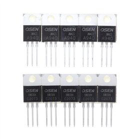 5 paires A940 (2SA940 KSA940) + C2073 (2SC2073 KSC2073) NPN PNP Transistor de puissance au silicium TO-220 150V 1.5A 25W hFE:70-