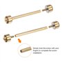 sourcing map 2 en 1 Montre Vis Tube Tige 18mm Intérieur Dia INOX Acier Montre Bracelet Épingles avec 2mm Fente Tournevis, Or Ton
